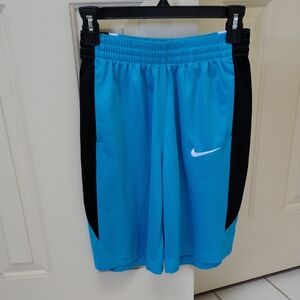 Nike Boy's Blue Athletic Shorts with Black Side Panels